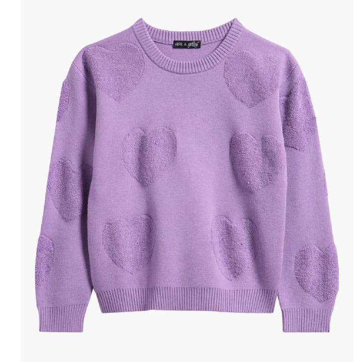 Maglione Grande Cuore Ragazze per la vendita all'ingrosso da parte di Ava & Yelly