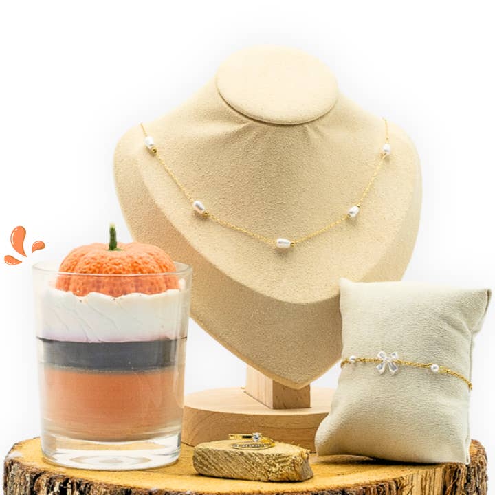 Pumpkin gourmet jewel candle for wholesale by Les Fées Mères