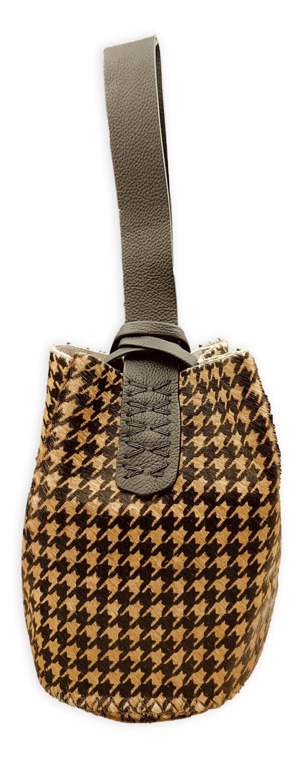 VOLTA ATELIER - Wholesale Wristlet - navigli bag | pied-de-poule-print cowhide2