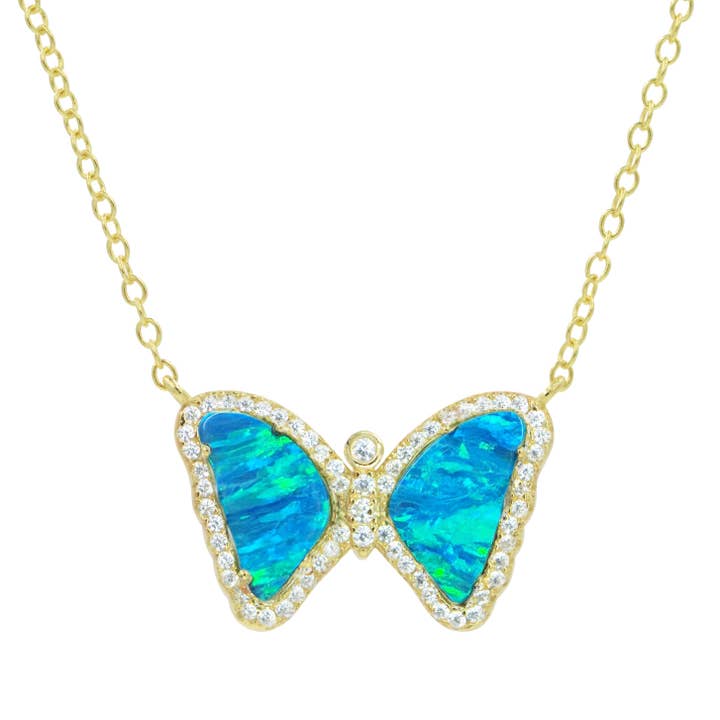 Kamaria Jewelry - Wholesale Halskettinghanger - Mini Opaal vlinder ketting7