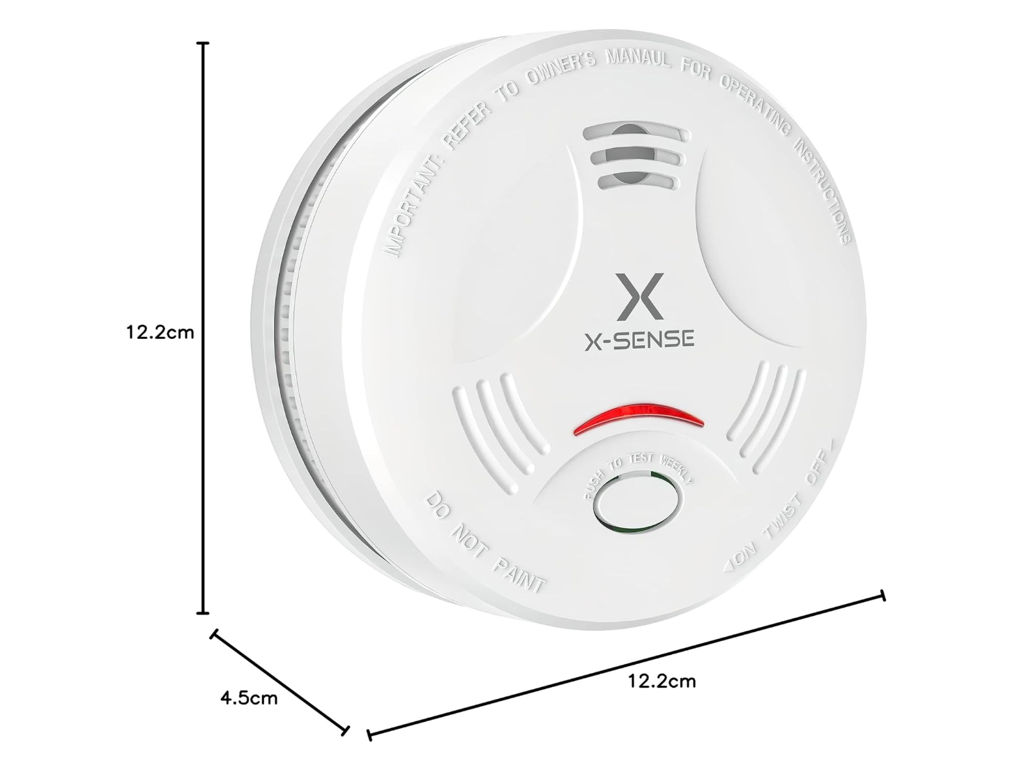 GS Brandschutz - Vendita all'ingrosso  - Rilevatore di fumo X-Sense SD11 con batteria da 10 anni, allarme antincendio TÜV certificato, funzione silenziosa e autotest6