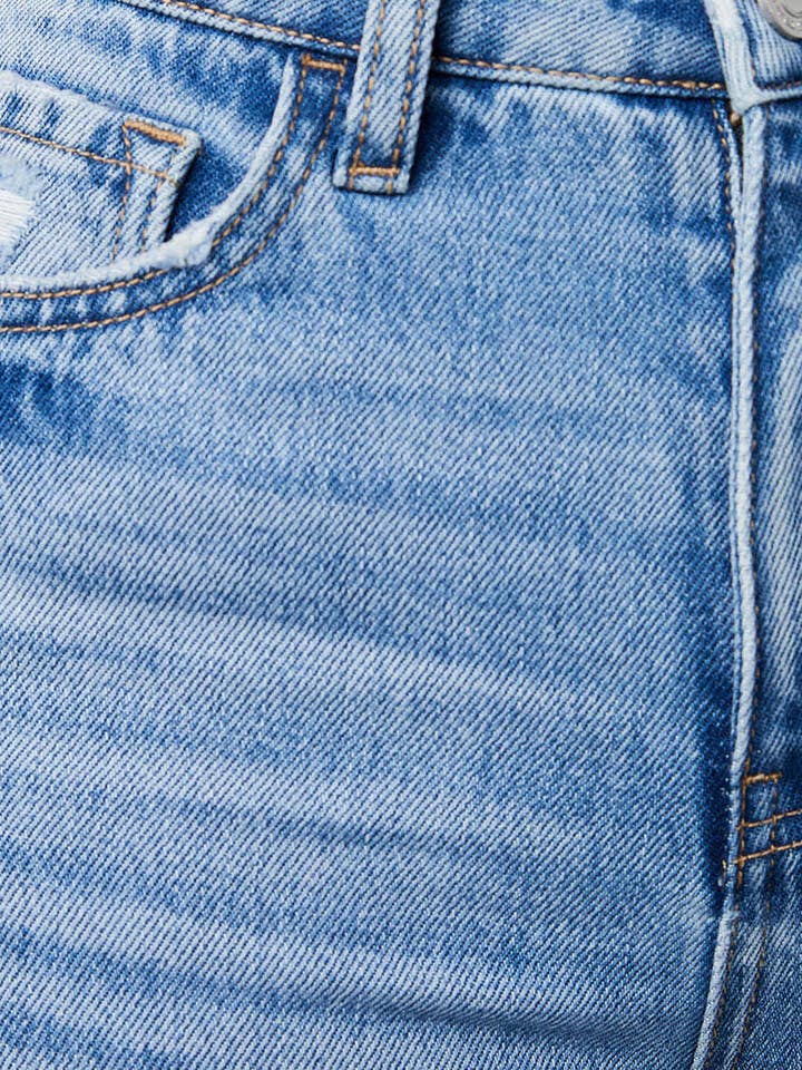 BLUE Distressed Flared Jeans for wholesale on Faire