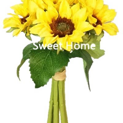 Sweet Home Deco - Wholesale Artificial Flowers - Silk Sunflower Bouquet, Fall Decorative Flowers, Yellow4