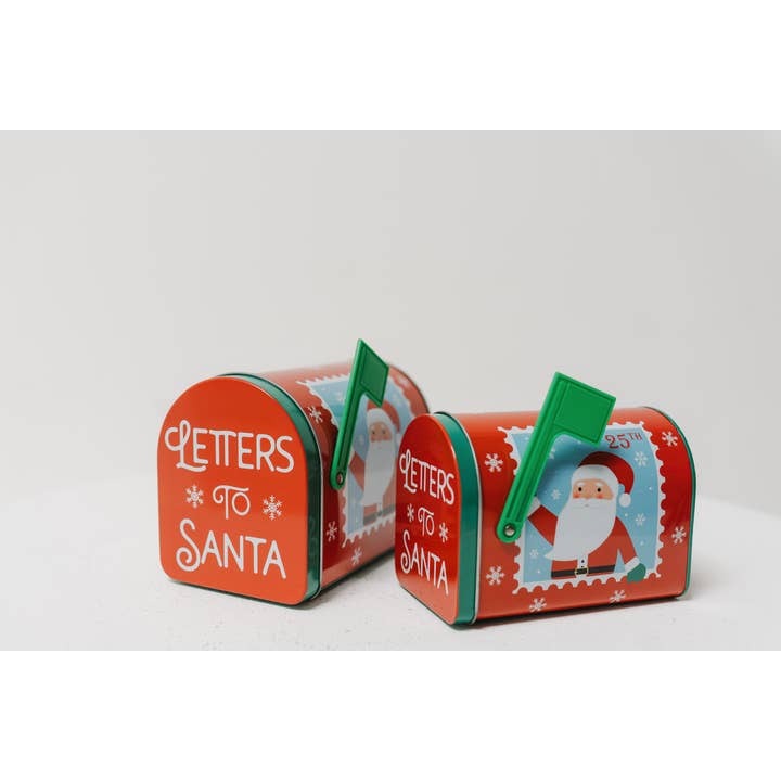 DAHO - Wholesale Christmas Decoration - DaHo Christmas Holiday Mailbox Tin 3 Design ASST 2 Sizes Set4