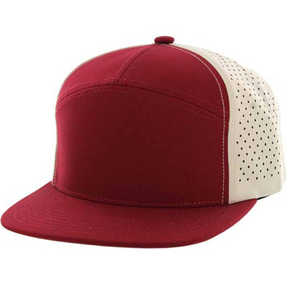 Zion Brand - Wholesale Flat Brim Cap - Unisex - BLANK 7 PANEL HYDRO SNAPBACK CAP12