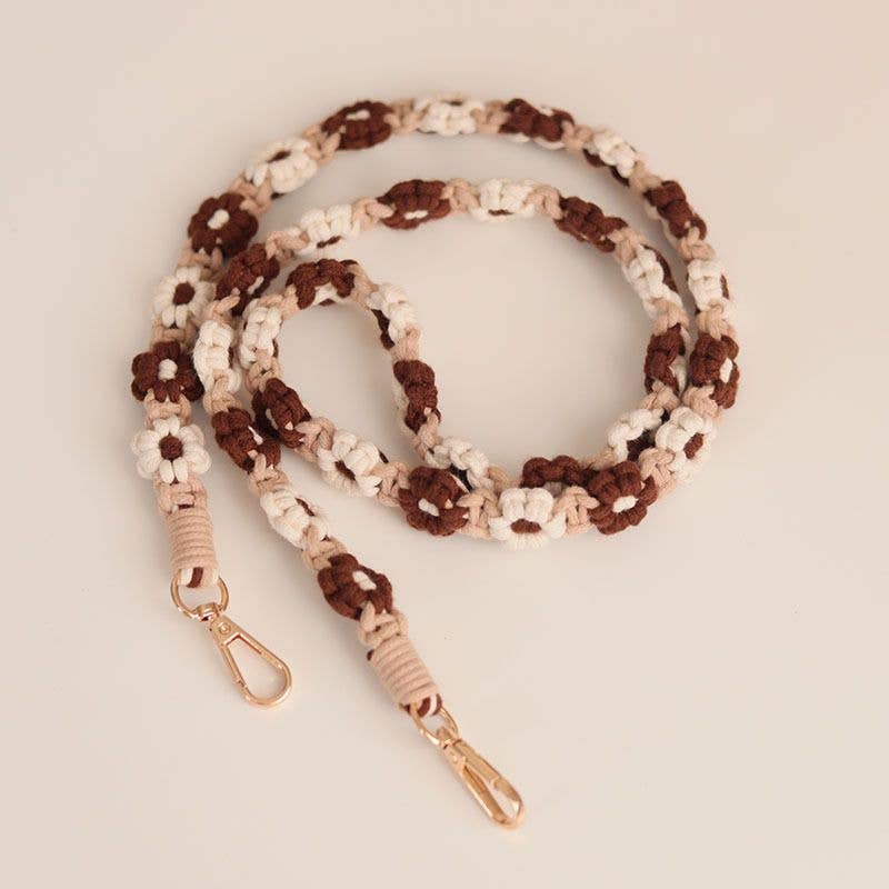 Weavey Studio – Engroshandel Nøglesnor – Kvinder – Weavey Studio macrame blomster-mønster rem til kamera og telefon7