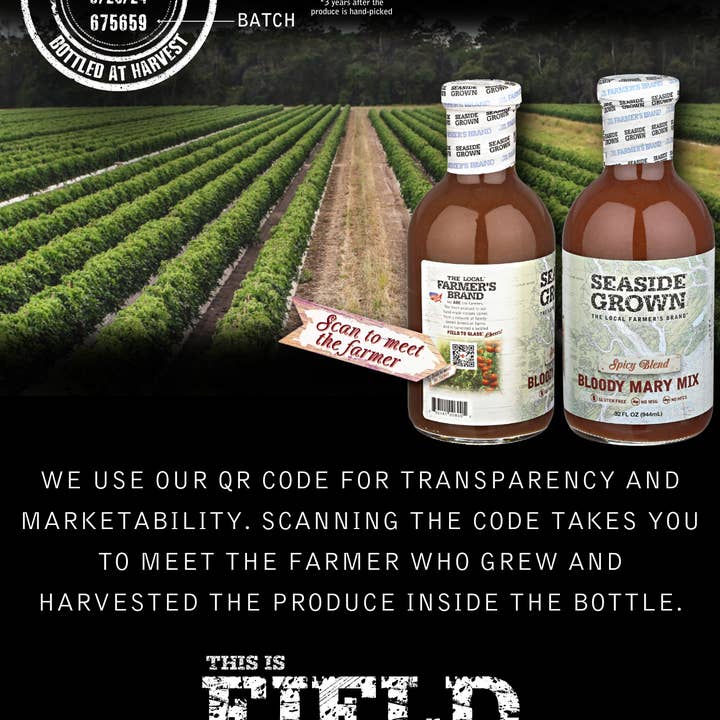 Seaside Grown - Wholesale Cocktail Mix/Syrup - Spicy Blend Bloody Mary Mix