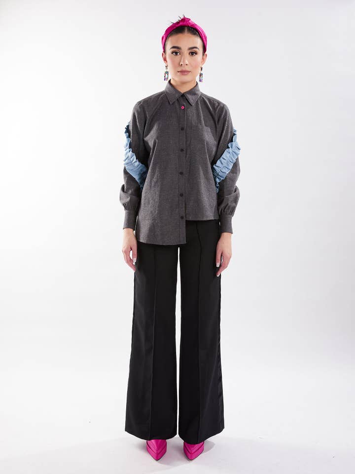 Amy Page DeBlasio - Wholesale Pants – Women's - Wide Leg Tuxedo Pants in Black4