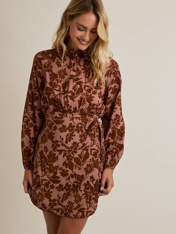 COLLAR BUTTON UP LONG SLEEVE WAIST TIE FLORAL MINI DRESS and other Purchase Wholesale gilly. Free Returns & Net 60 Terms on Faire trending on Faire.