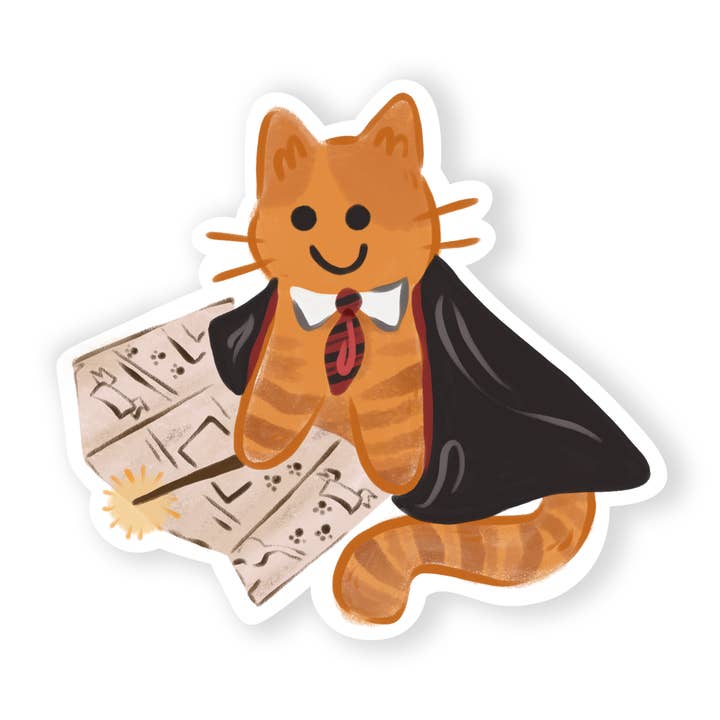 Gryffurdor Cat Sticker for wholesale by The Stray Shop
