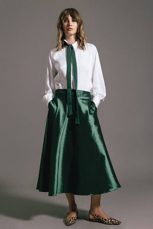 Lanidor - Wholesale Skirt - Women's - Satin-Style Fabric Skirt (400531-38)1