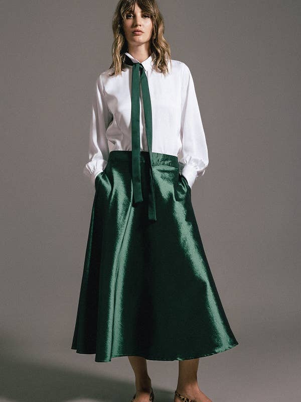 Lanidor - Wholesale Skirt - Women's - Satin-Style Fabric Skirt (400531-38)1