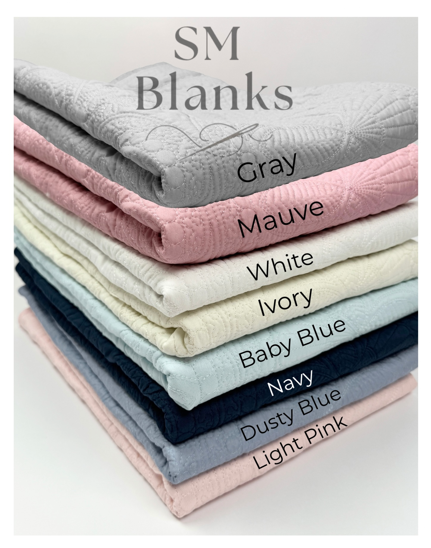 SM Blanks - Wholesale Quilt - Kids & Baby - White Baby Heirloom Quilt2
