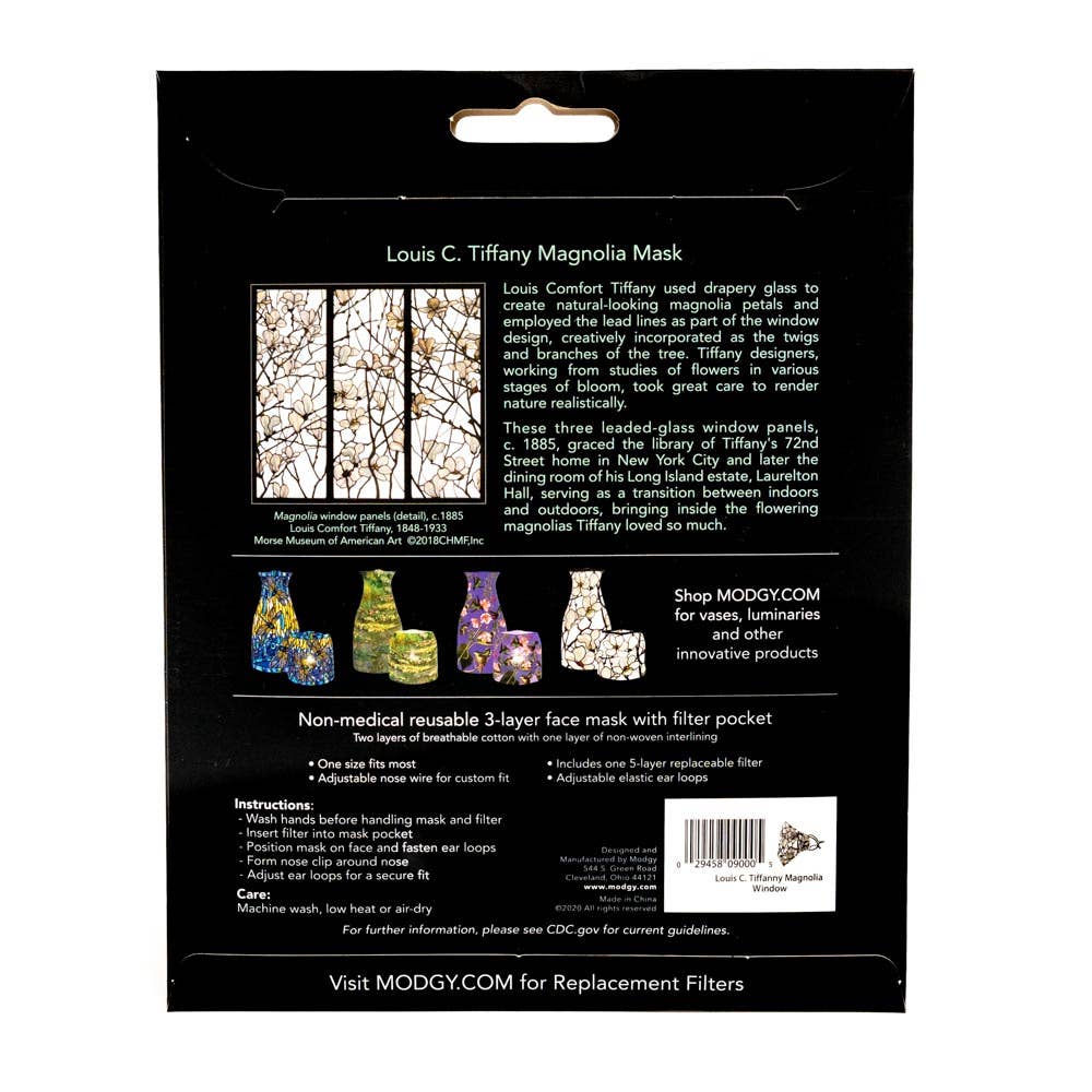 Modgy - Vendita all'ingrosso Mascherina/visiera protettiva - Louis C. Tiffany Magnolia - Maschera alla moda7