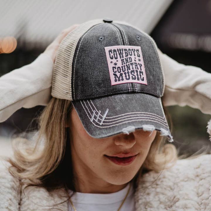 Pink Cowboys and Country Music Wholesale Hat Patch (SET OF 3) for wholesale on Faire