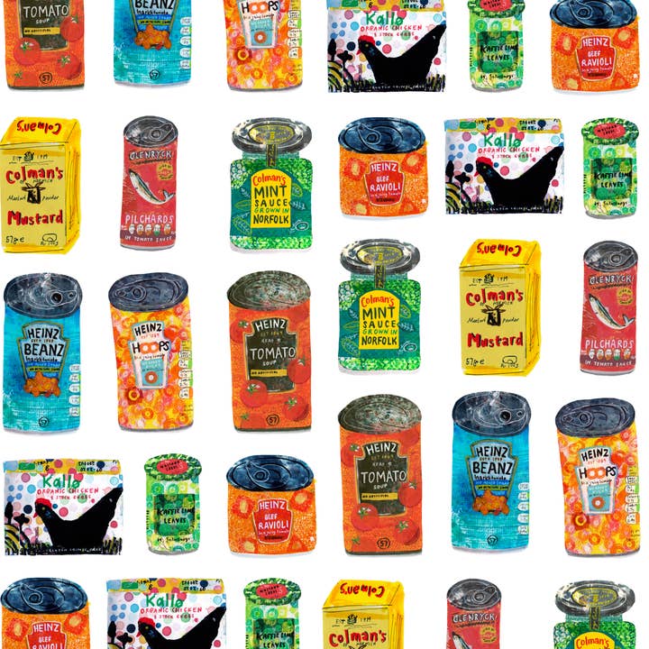 Store Cupboard Staples Organic Cotton Tea Towel for wholesale by Sarah Millin