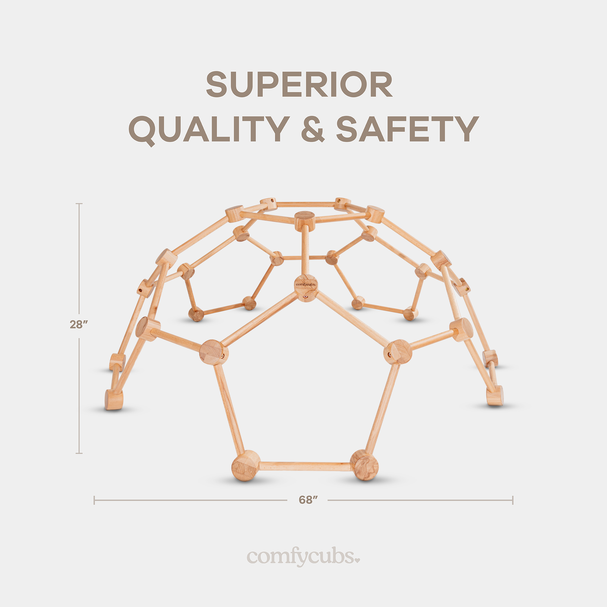 Comfy Cubs - Wholesale Wood Toy - Kids - Wooden Toddler Play Gym, Montessori Climber by Comfy Cubs24