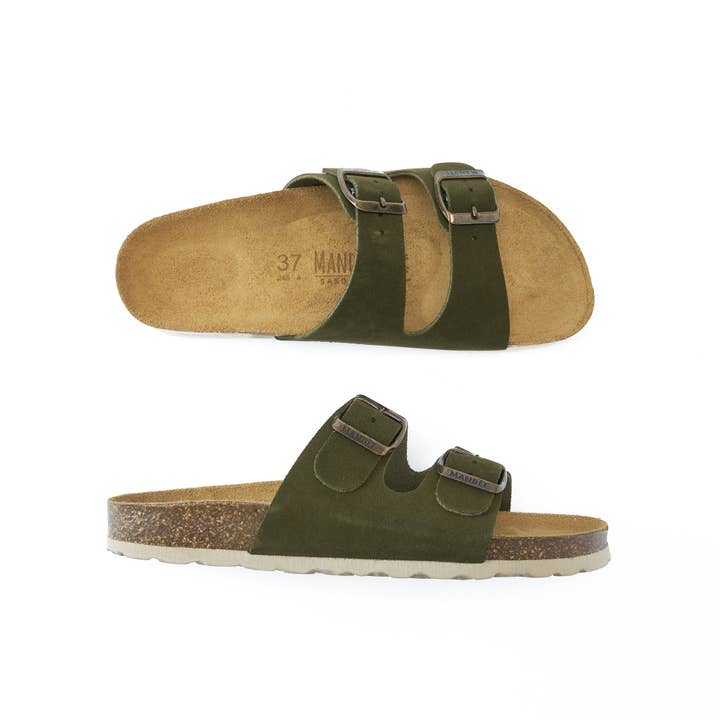 Mandél – wholesale Sandaler - Dam – Ciabatta tvåfacks GEMA grön - Art.MD6305