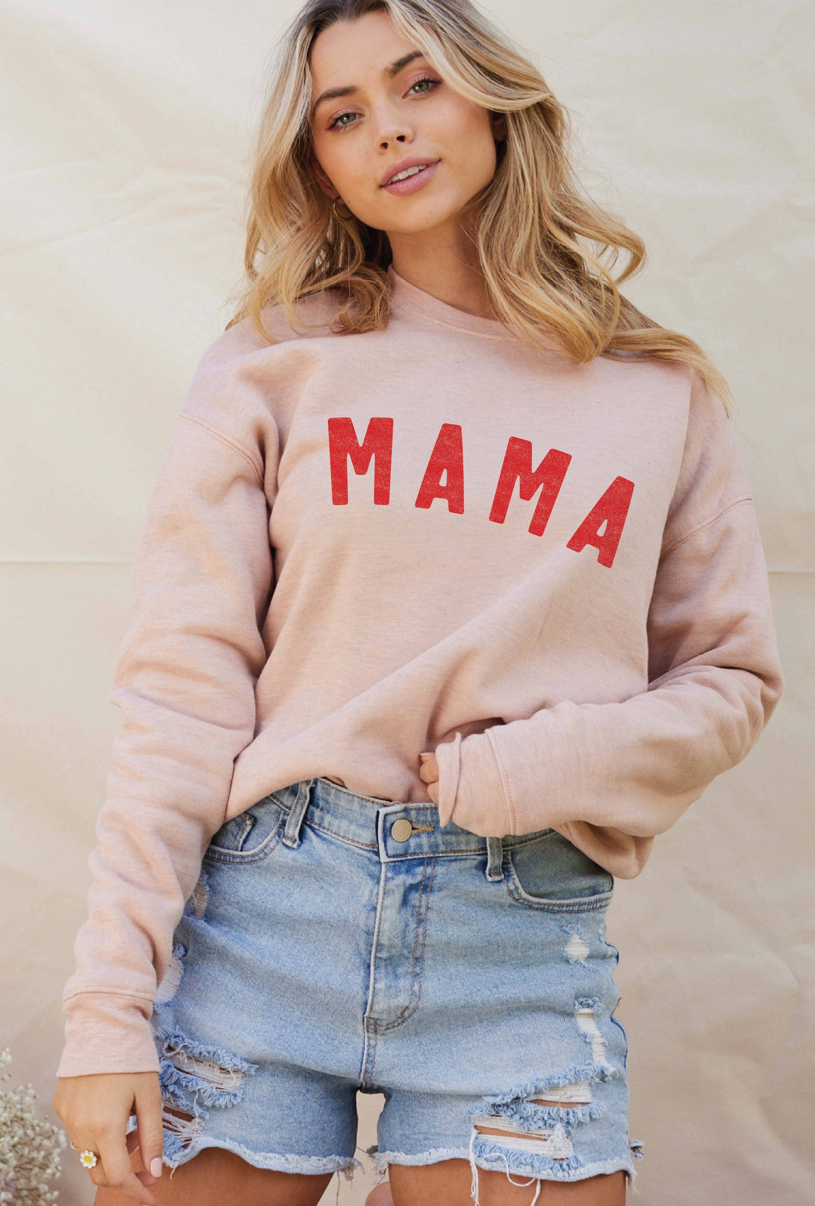 OAT COLLECTIVE - Vente Sweat-shirt à imprimés – femme - Chandail à motif graphique MAMA - Vêtements d'intérieur11