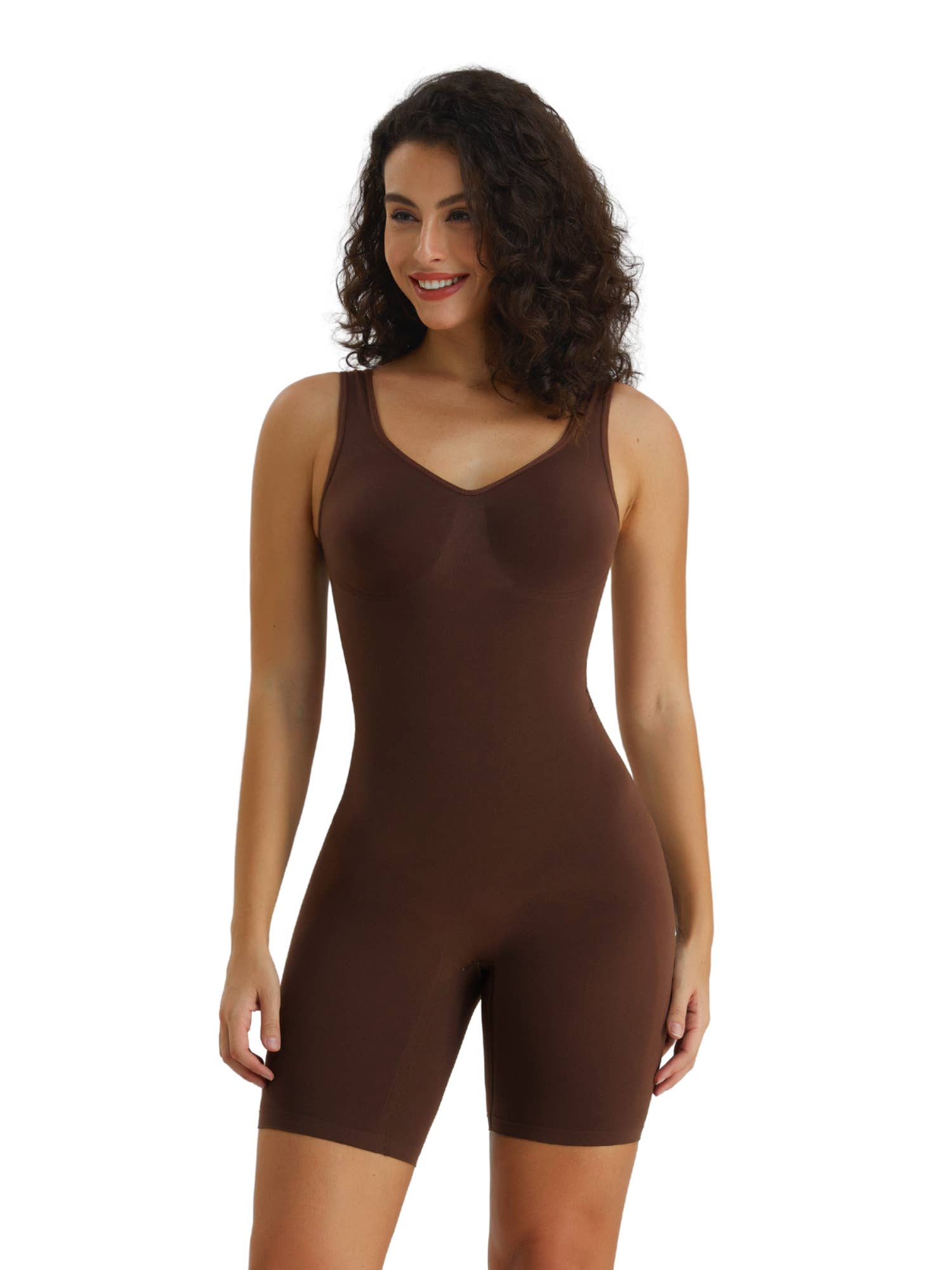 ShaperX Shapewear - Wholesale Shapewear - Women's - SHAPERX Seamless Wide Starps Mid-Thigh Bodysuit9
