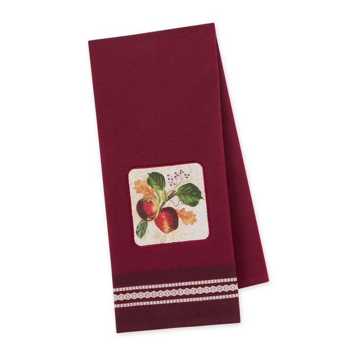 Apple Botanical Embellished Dishtowel for wholesale by Design Imports