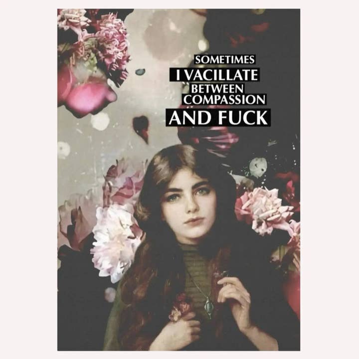 Postal Statement "Compaixão E Foda-se", A6 por atacado de HERZallerliebste…von anderer ART