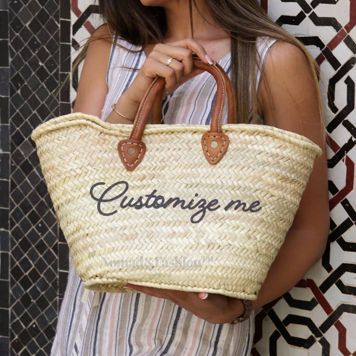 Monogrammed Bag with initials Beach Bag Bridesmaid Gift for wholesale by NOMAD&FASHION