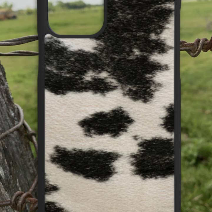 Black Cowhide IPhone Case for wholesale by Texas Petunias Boutique