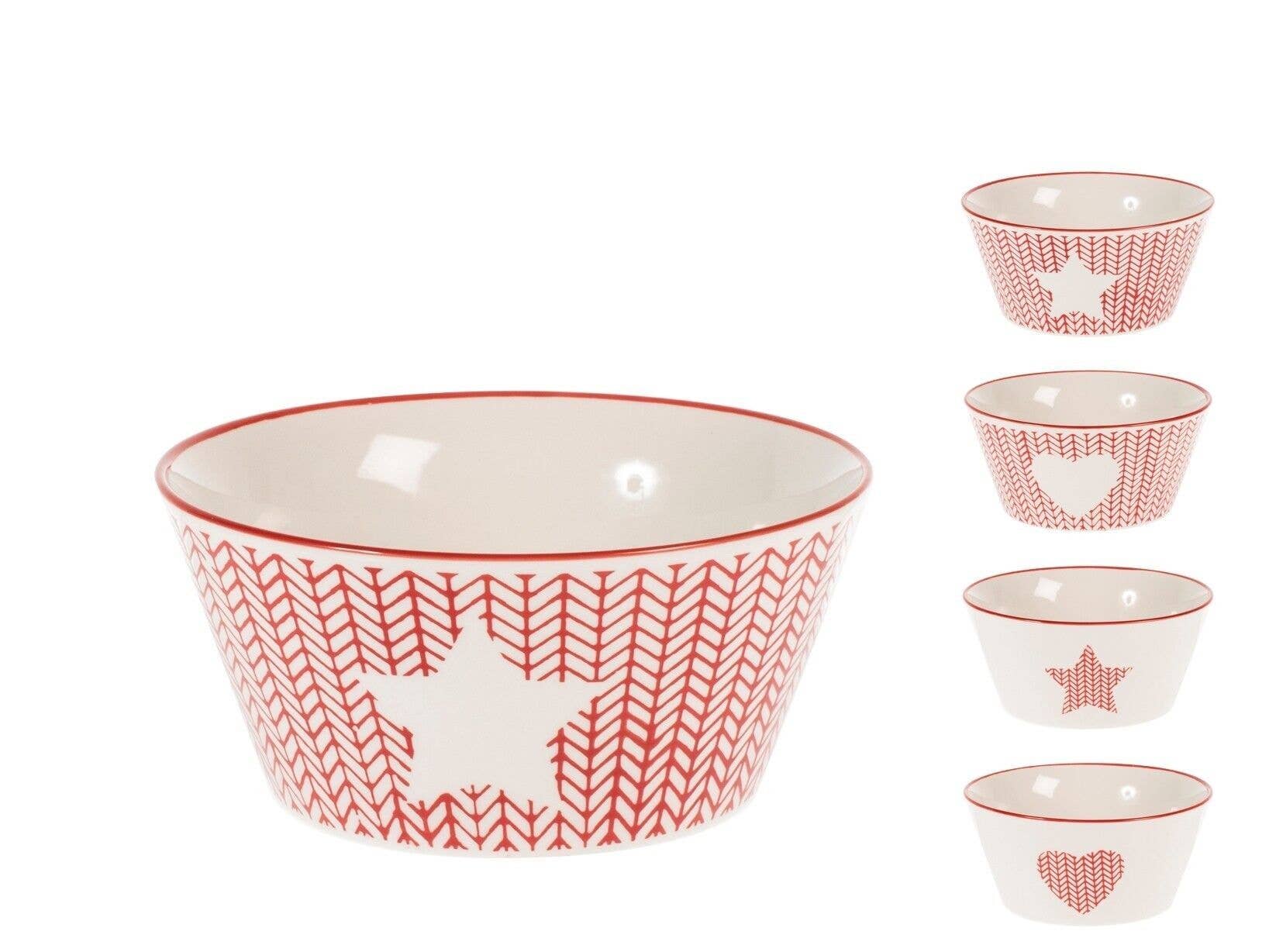 H&H - Wholesale Bowl - Bolo Crochet In New Bone China Assorted Decor cc 4700