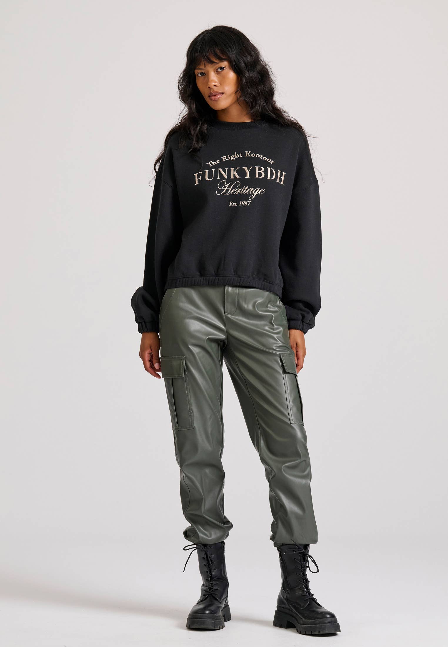 Funky Buddha - Wholesale Sweatshirt - Women's - Ladies Crew Neck Sweater1