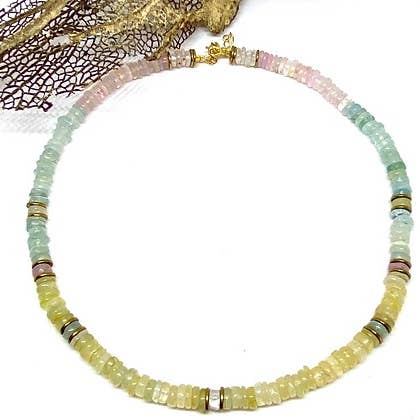 Collier Tulsi Aigue Marine pour la vente par Les Hippies