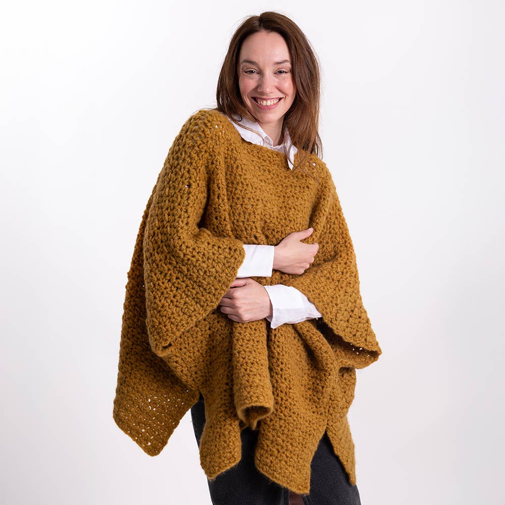 Wool Couture Company - Wholesale DIY Craft Kit - Beginners Poncho Crochet Kit 0