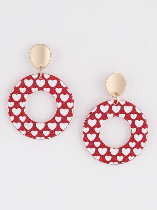Heart in Heart Circle Earrings for wholesale by Lemon Tree