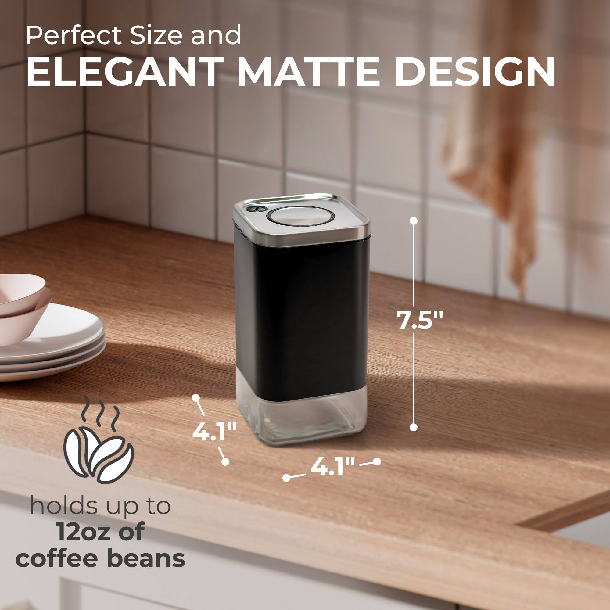 Kaffe – wholesale Canister – Kaffe Coffee Canister Storage Container Stainless Steel4