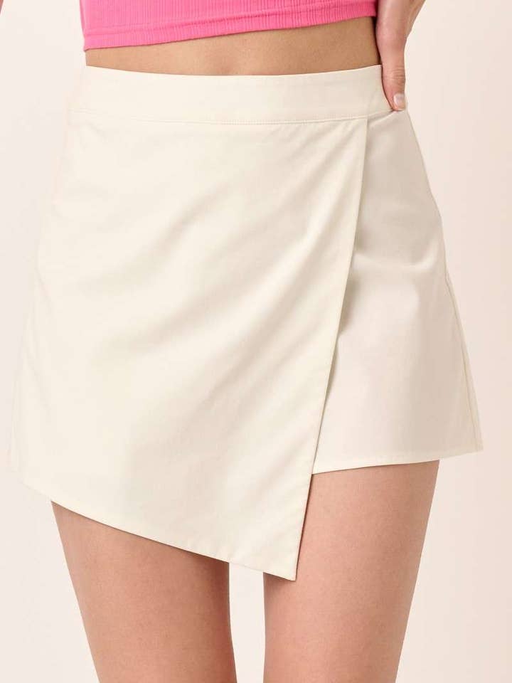 OVERLAY WRAP FORAN MINI SKORT for engroshandel hos mittoshop