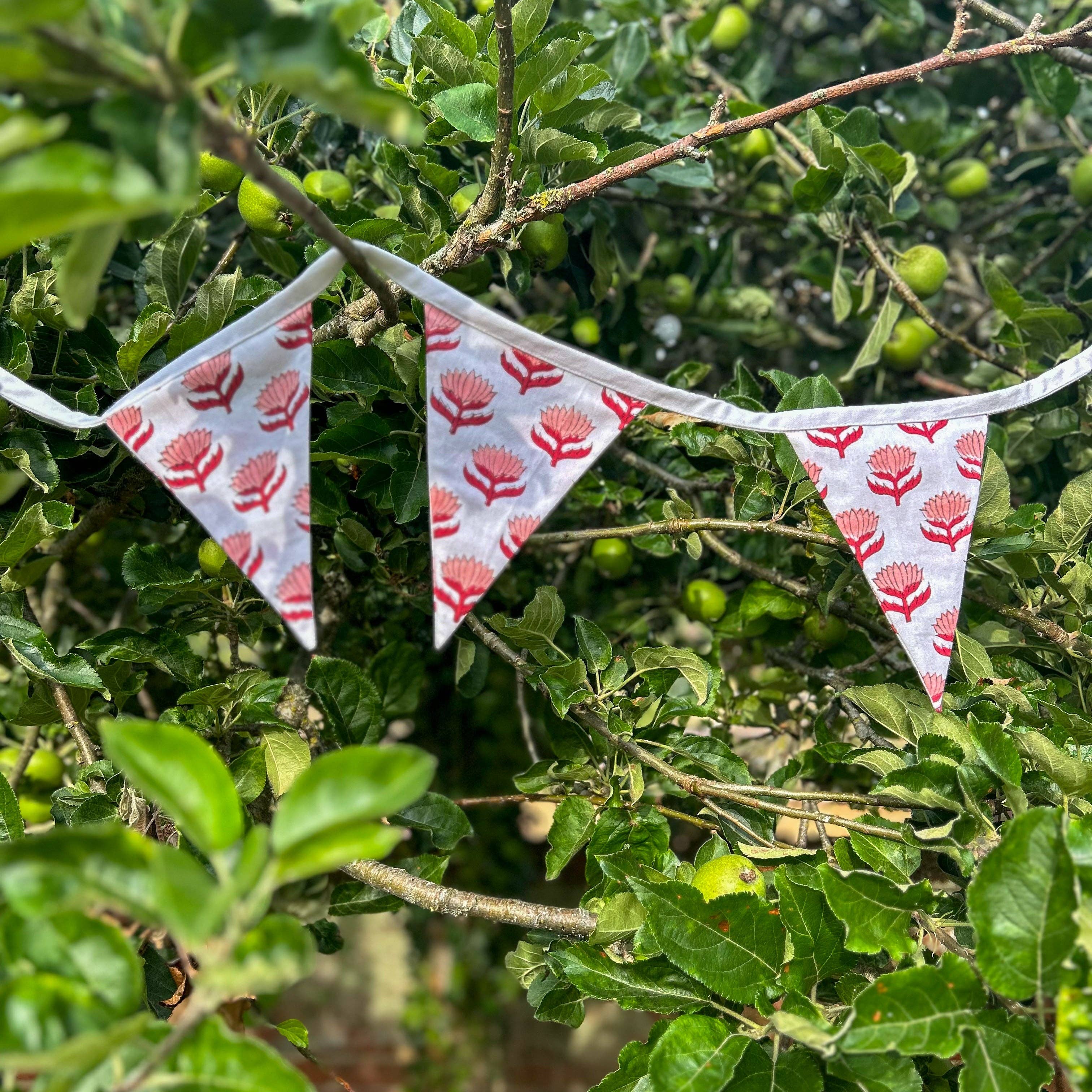 Constance & Denny – wholesale Banner – Lotus Flower Cherry Pink Flag Bunting1