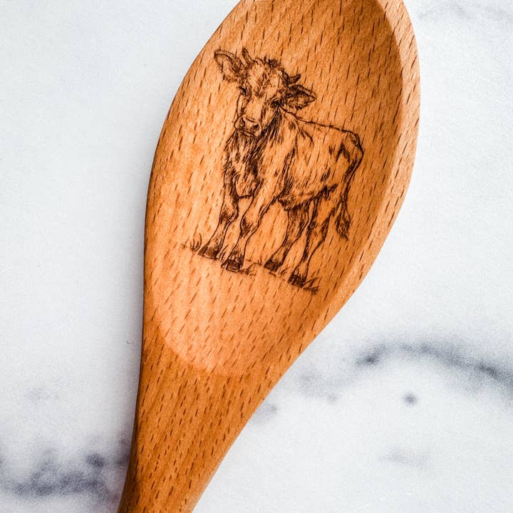 Wood & Ash - Wholesale Kitchen Spoon - Farm Animal Wooden Spoons