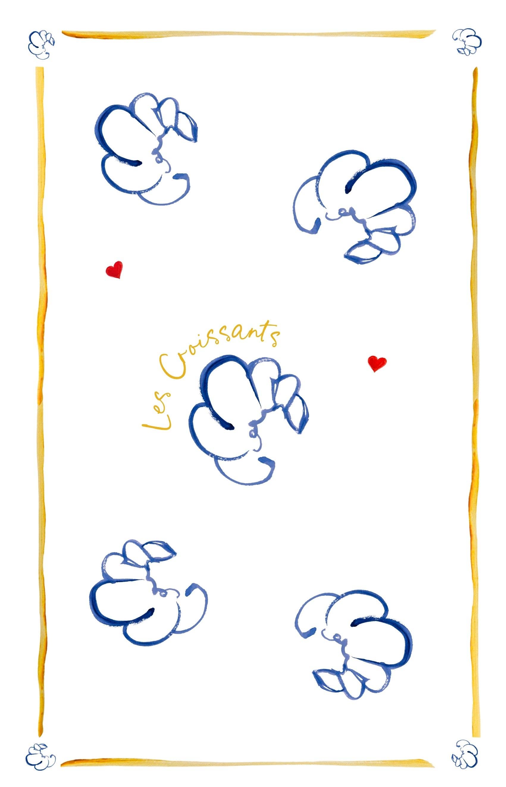 Dinette – wholesale Tea towel – Croissants!2