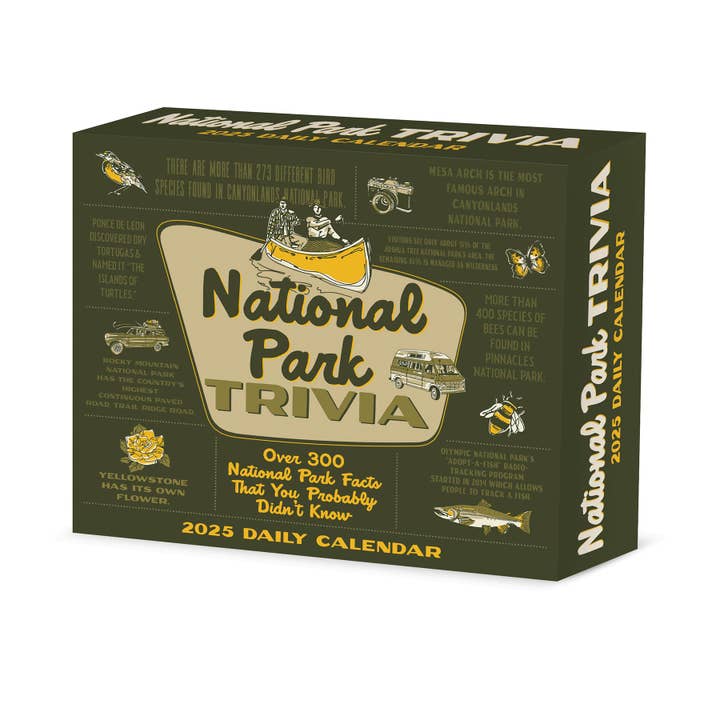 Willow Creek Press & Gifts - Wholesale Calendar - National Park Trivia 2025 Box Calendar