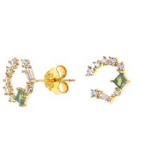 ARTE NOVA - Wholesale Cuff/Wrap Earrings - Brincos Prata Aro Coloridos Abertos Green0