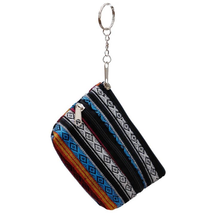 Cap Zone – wholesale Coin purse – Women’s – Navajo Baja Tribal Double Zipper Coin Pouch Bag1