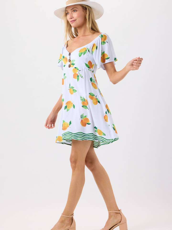 Limoncello White Sail Away Mini Dress for wholesale on Faire3