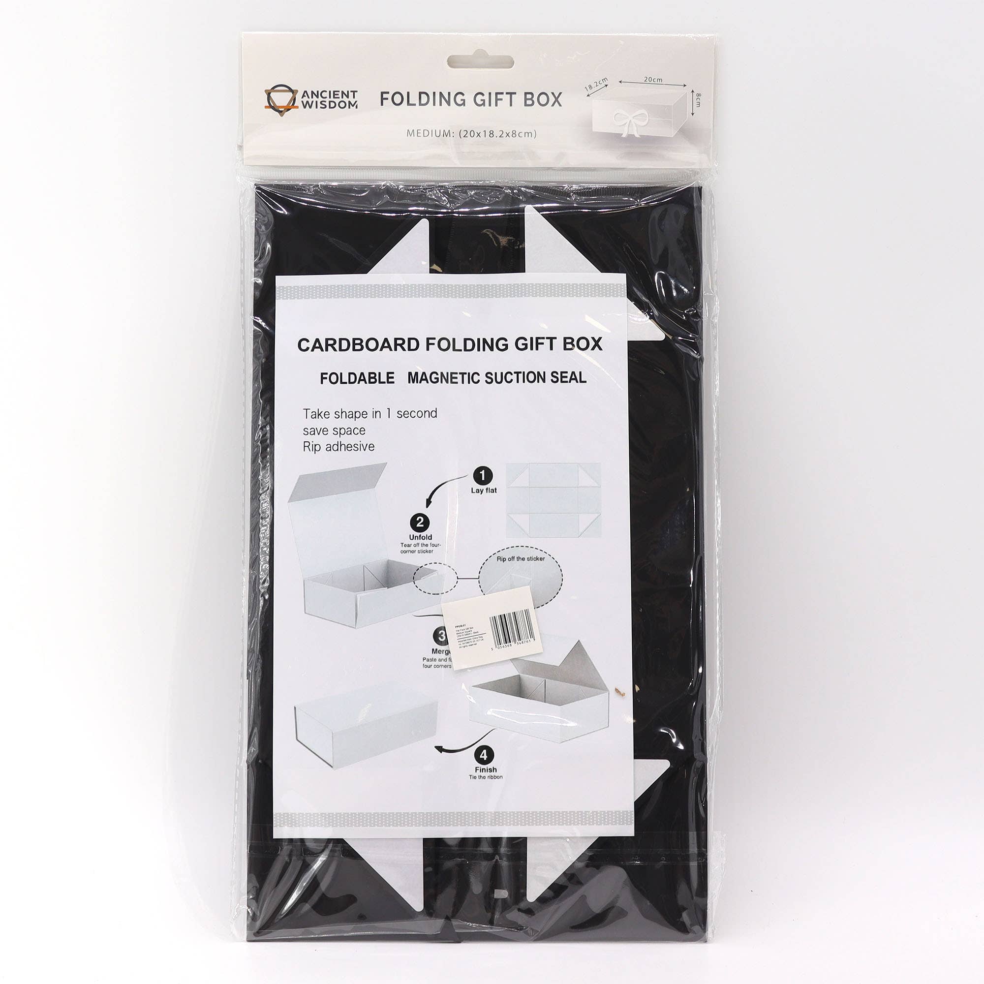 AW Artisan - Vente Coffrets cadeaux - Boîte cadeau noire avec ruban - 20 x 18,2 x 8 cm1