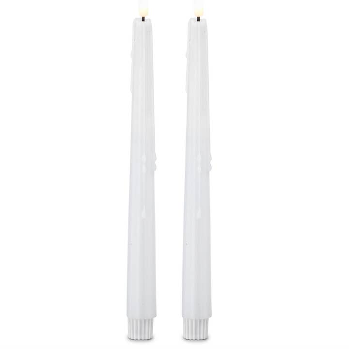 Dunn Deals - Wholesale Tapered Candle/Candlestick - Christmas Carousel Collection - 11.5 Inch Cream LED Drip Taper Candles4