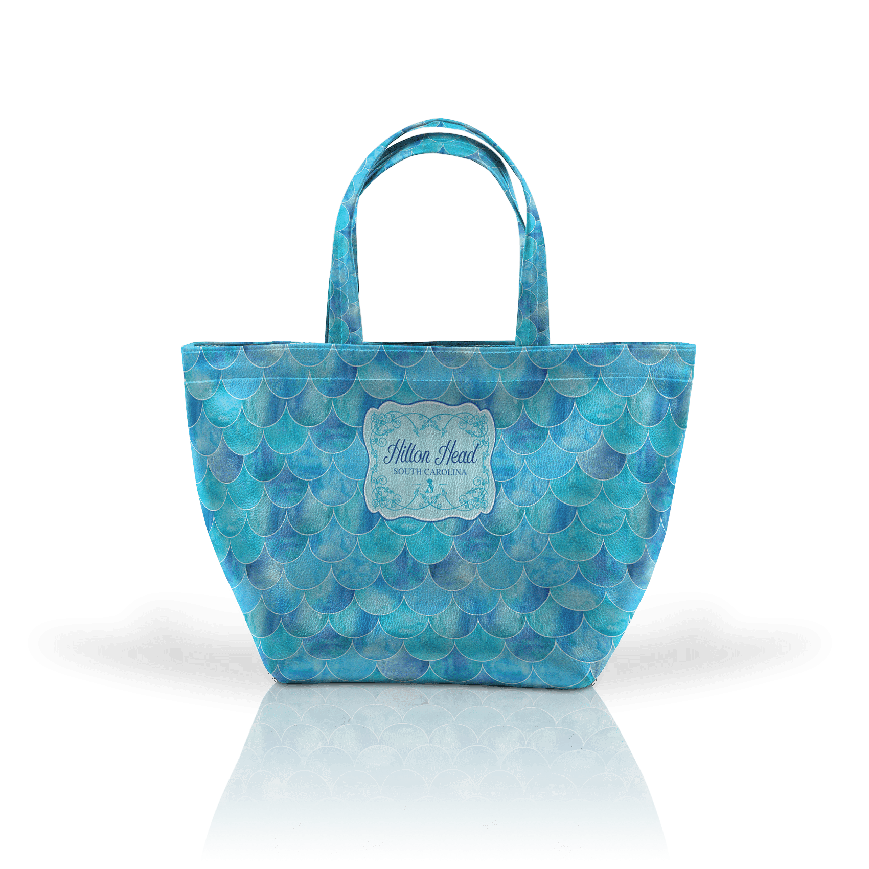 Matrix - Wholesale Tote Bag - Women's - Customizable Vegan Leather Cutie Tote: Mermaid Scales 10