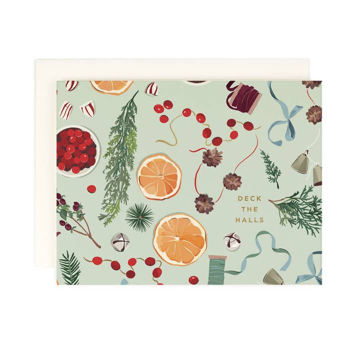 Carte de vacances Deck the Halls pour la vente par Amy Heitman