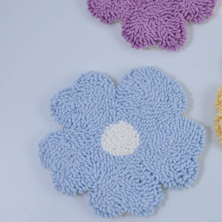 TheMellys – wholesale Coasters – Daisy Drink Coaster | Punch Needle Mug Rugs3