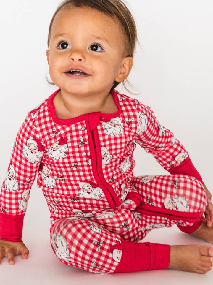 SoftSnooze™ Baby Bamboo Viscose Red Dear Santa Convertible One Piece Footie Pajama
for wholesale on Faire
