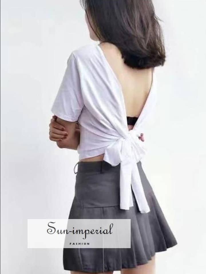 Sun-Imperial wit casual t-shirt met knoopsluiting met korte mouwen voor wholesale door Sun Imperial