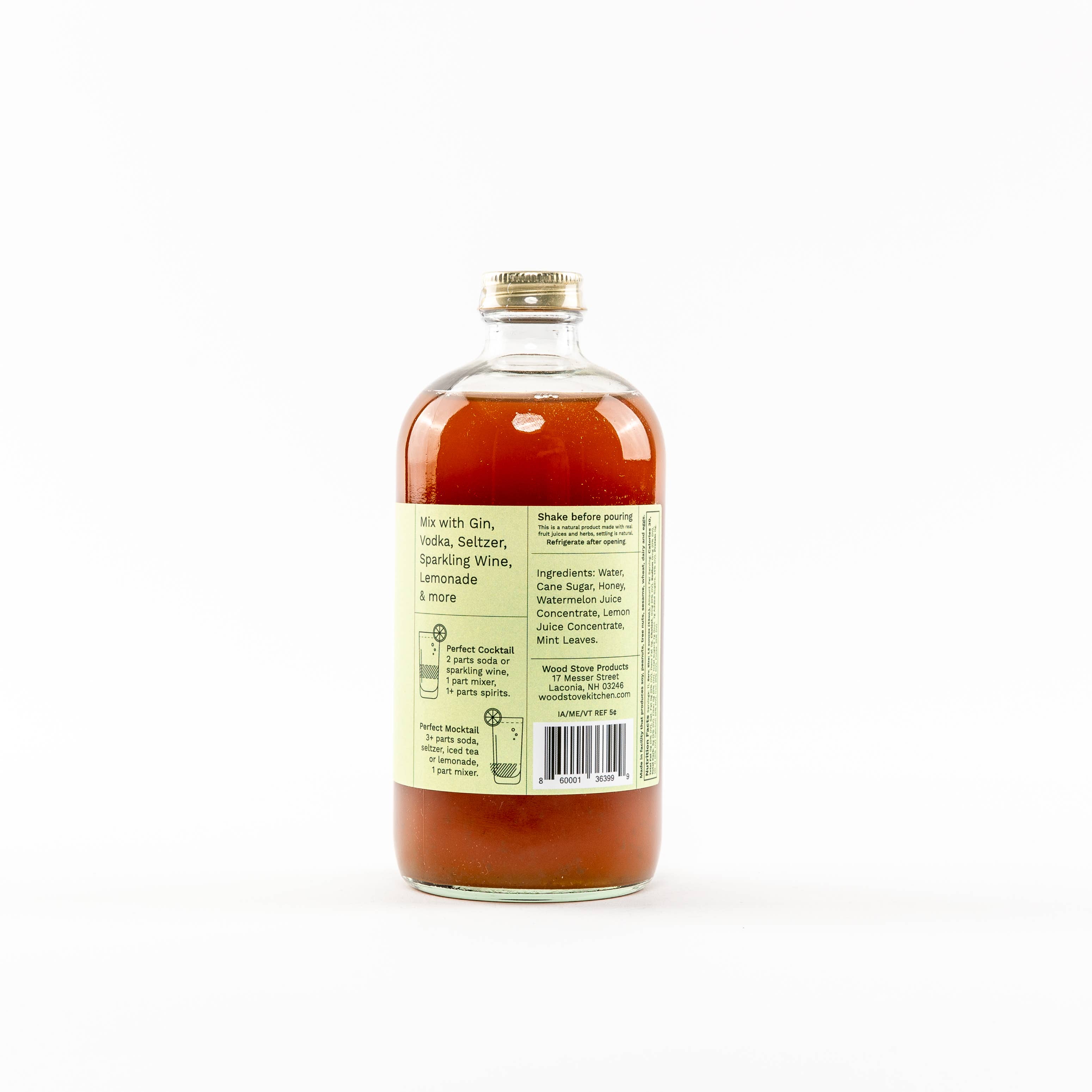 Wood Stove Kitchen - Wholesale Cocktail Mix/Syrup - Watermelon & Mint Cocktail Mixer & Mocktail Mixer, 16 fl oz3